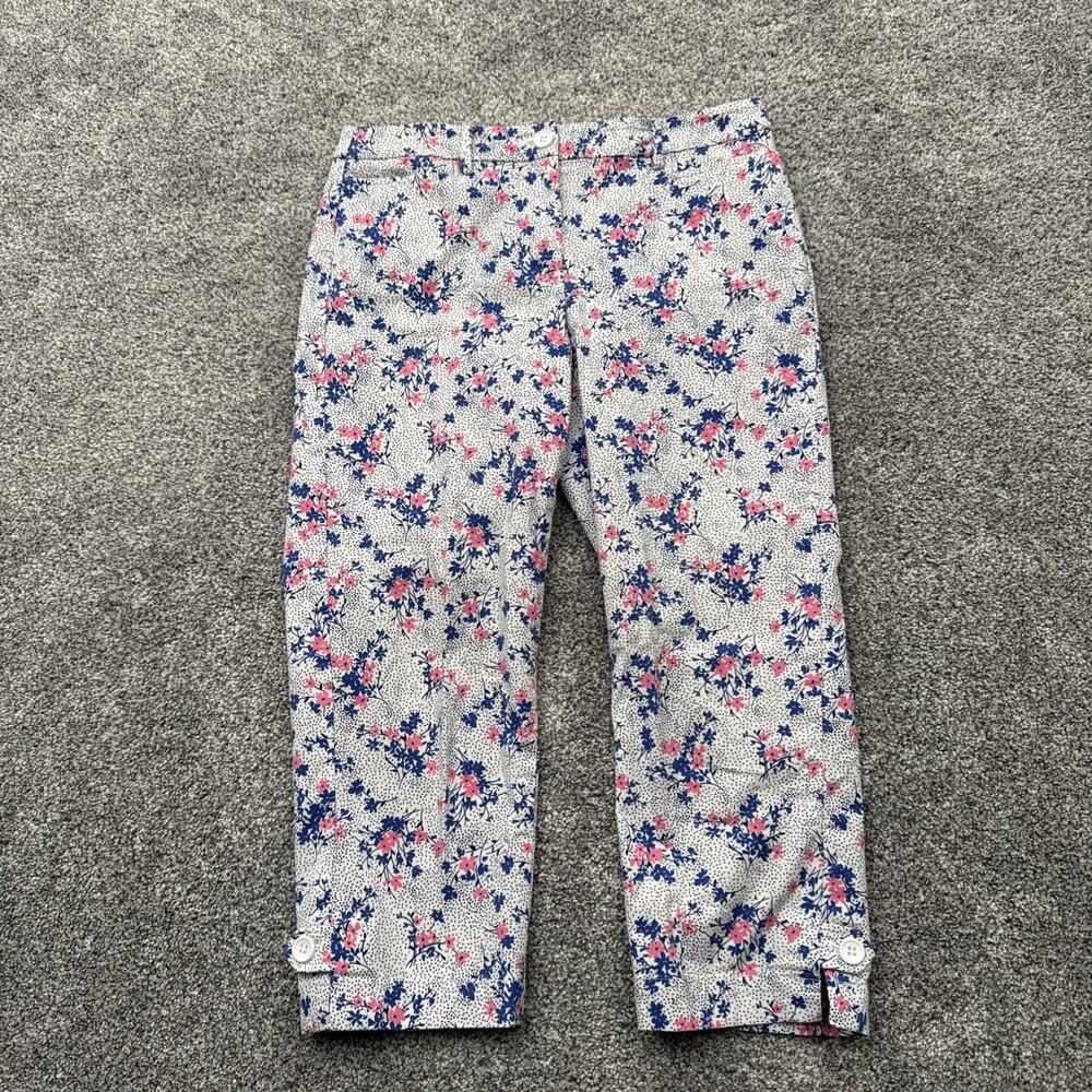 Talbots Pants Women Size 4 Cottagecore Feminine Floral Dainty Pastel Spring Chic